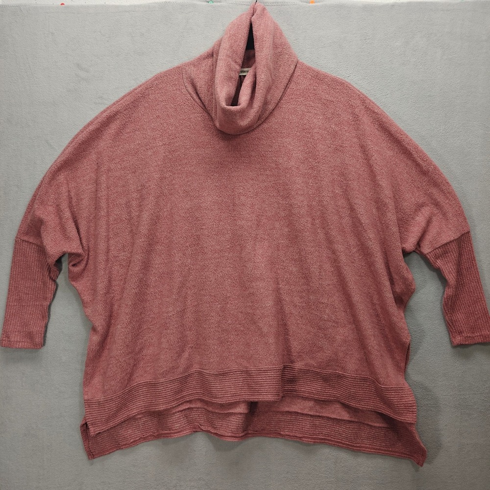 Cherish Cowl Neck Poncho Sweater Women XS/S Pink Oversized Cozy Lounge Hygge